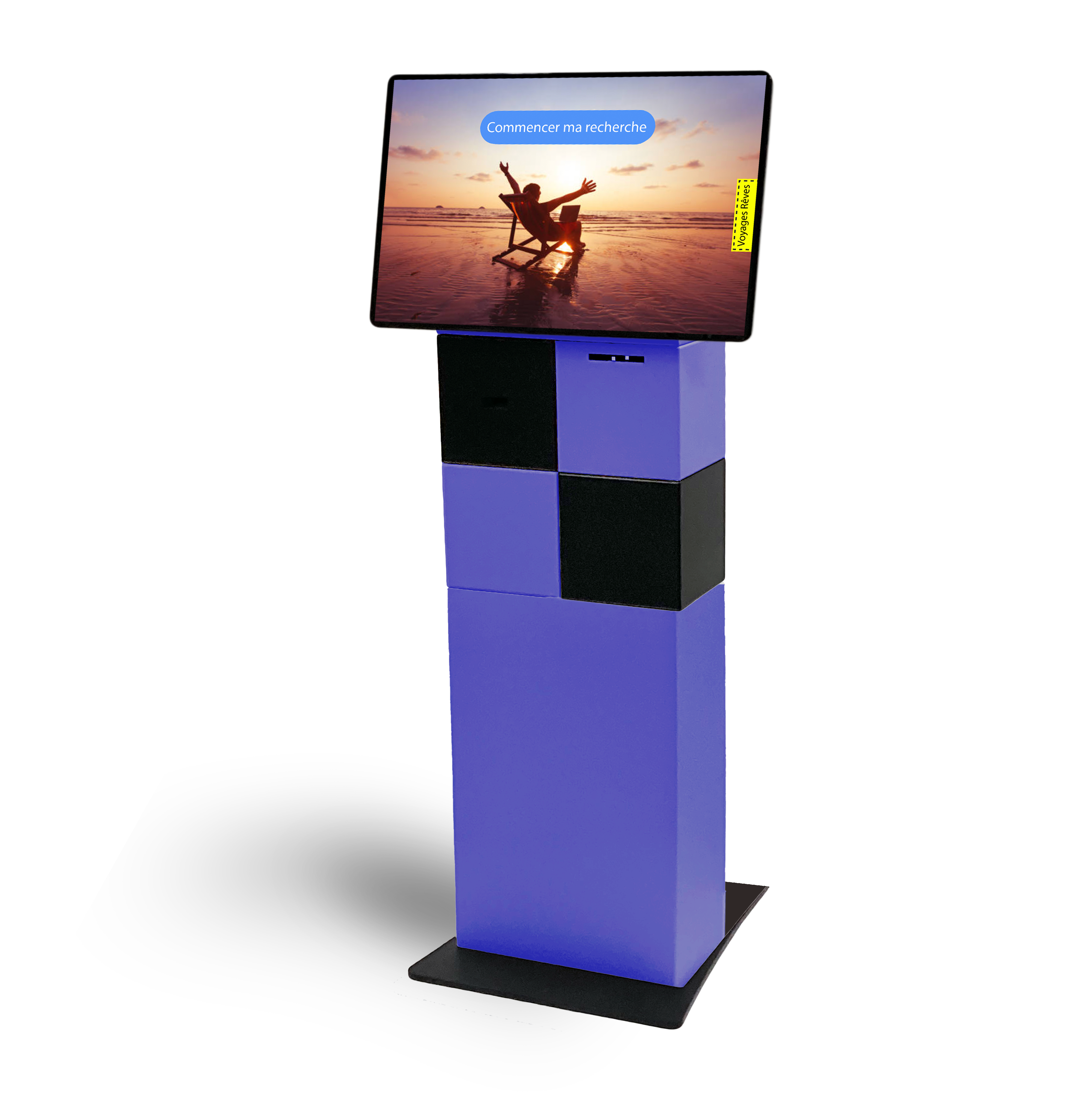Borne modulable interactive bleue